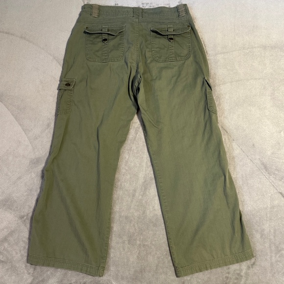 Gloria Vanderbilt Cargo Pants 10 Wide Leg Utility Hiking Army Olive Gorp - Picture 9 of 10